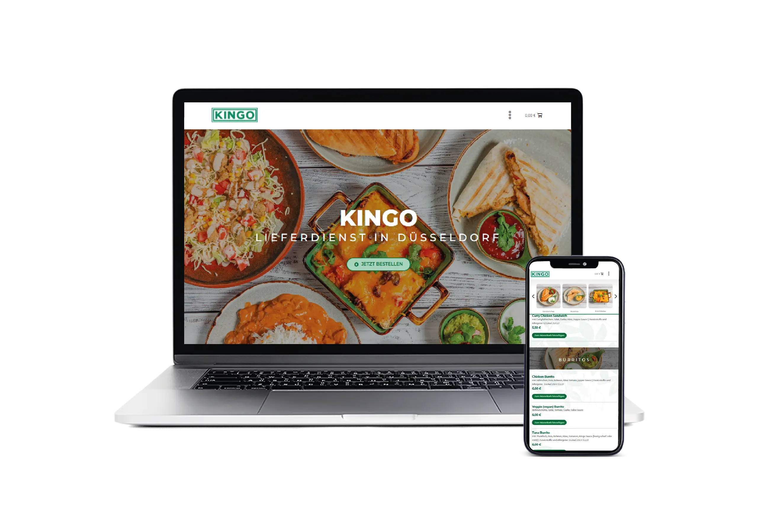 Bestelldienst Webseite für Restaurant erstellen